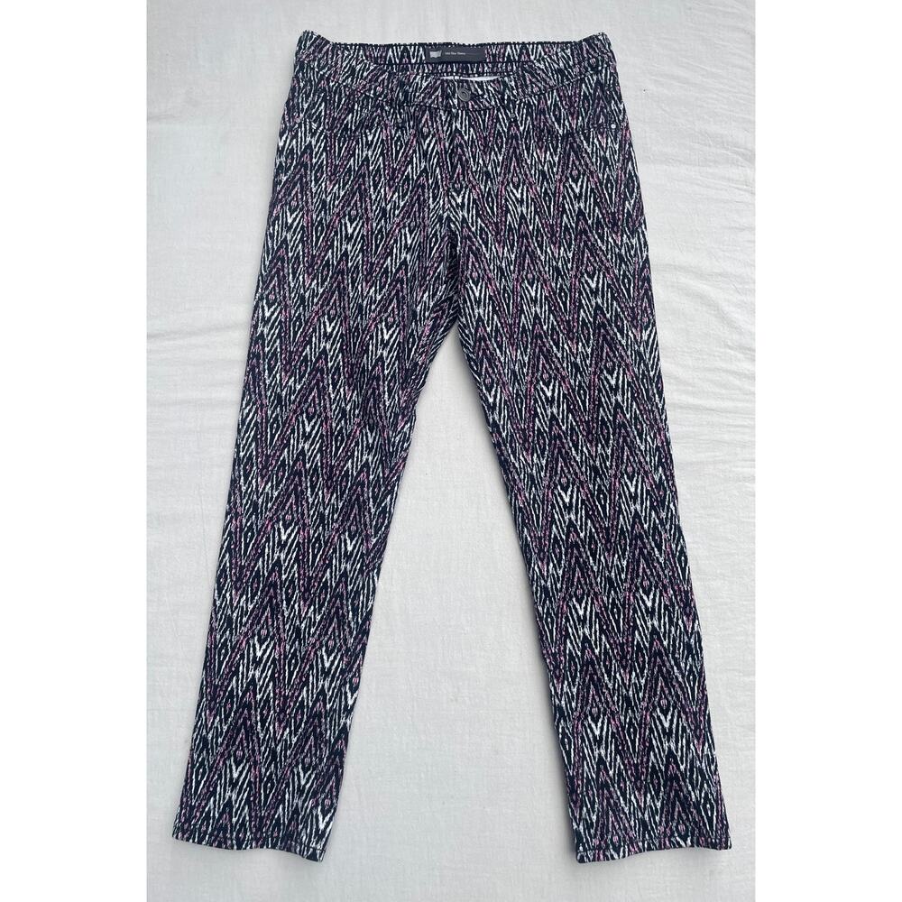 Levis Mid‎ Rise Skinny Women's Size 27 Pink Black Print Pants Jeans Denim